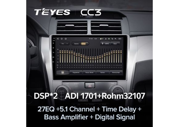 Автомагнитола Teyes CC3 4/32Gb Toyota Camry 7 2011-2014 Тип-B