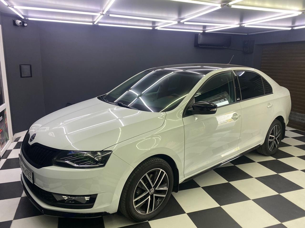 Установка аудио системы и шумоизоляция дверей в Skoda Rapid