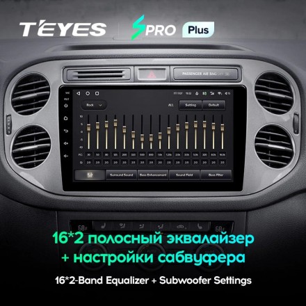Автомагнитола Teyes SPRO Plus 4/32Gb Volkswagen Tiguan 1 Тип-A Чёрная