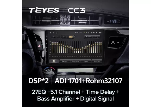 Автомагнитола Teyes CC3 4/32Gb Toyota Corolla 2012-2016 Тип-A