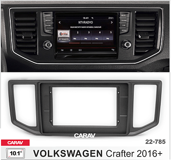 CARAV 22-785 | 10.1" переходная рамка Volkswagen Crafter 2016-2022