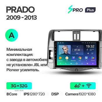 Автомагнитола Teyes SPRO Plus 4/32Gb Toyota Land Cruiser Prado Тип-A