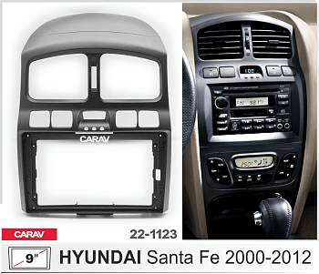 CARAV 22-1123 | 9" переходная рамка Hyundai Santa Fe 2000-2012