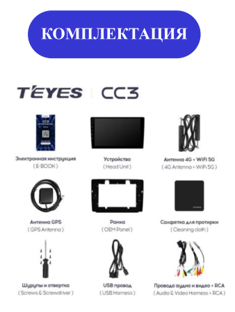 Автомагнитола Teyes CC3 4/32Gb Skoda Fabia