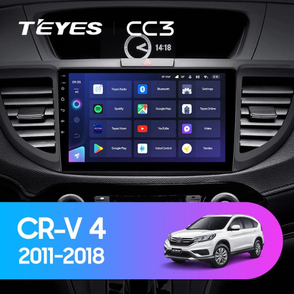 Автомагнитола Teyes CC3 4/32Gb Honda CR-V 4 RM RE Тип-B