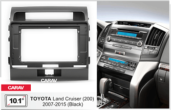 CARAV 22-010 | 10.1" переходная рамка Toyota Land Cruiser 200 (V8) 2007-2015