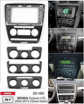 CARAV 22-185 | 10.1" переходная рамка Skoda Octavia 2008-2013