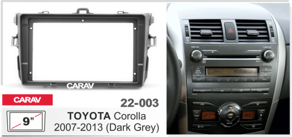 CARAV 22-003 | 9" переходная рамка Toyota Corolla 2006-2013