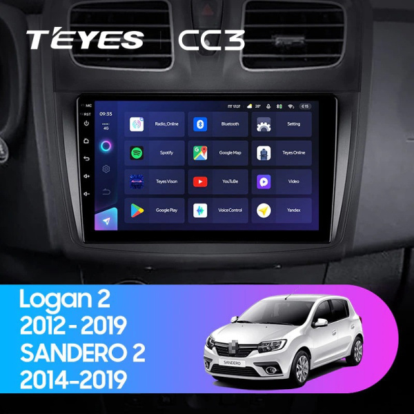 Автомагнитола Teyes CC3 4/32Gb Renault Duster / Logan / Sandero