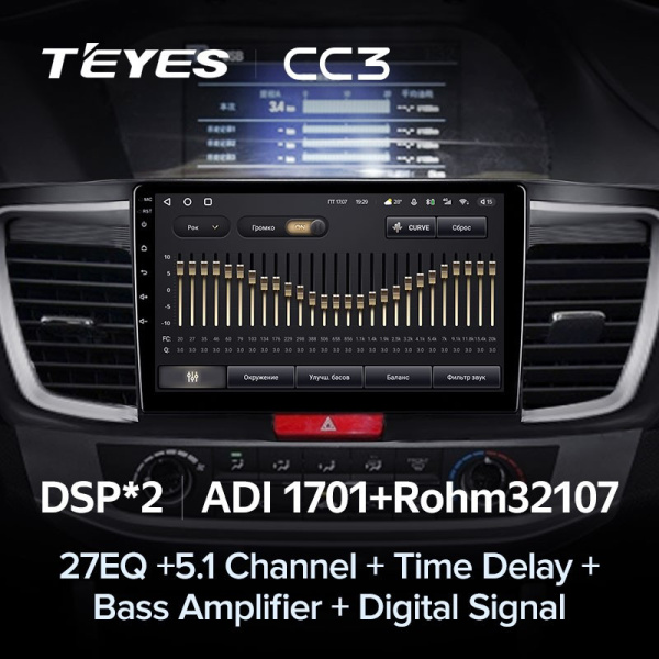 Автомагнитола Teyes CC3 4/32Gb Honda Accord 9 CR