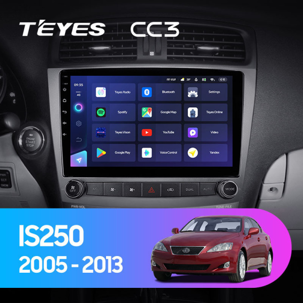 Автомагнитола Teyes CC3 4/32Gb Lexus IS250 XE20
