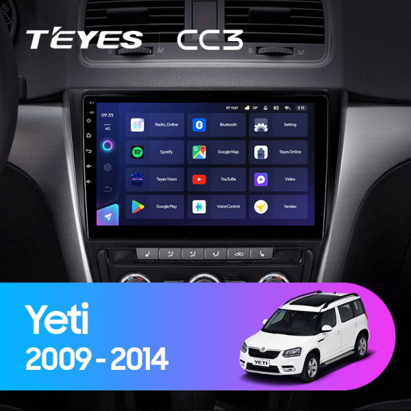Автомагнитола Teyes CC3 4/32Gb Skoda Yeti 5L