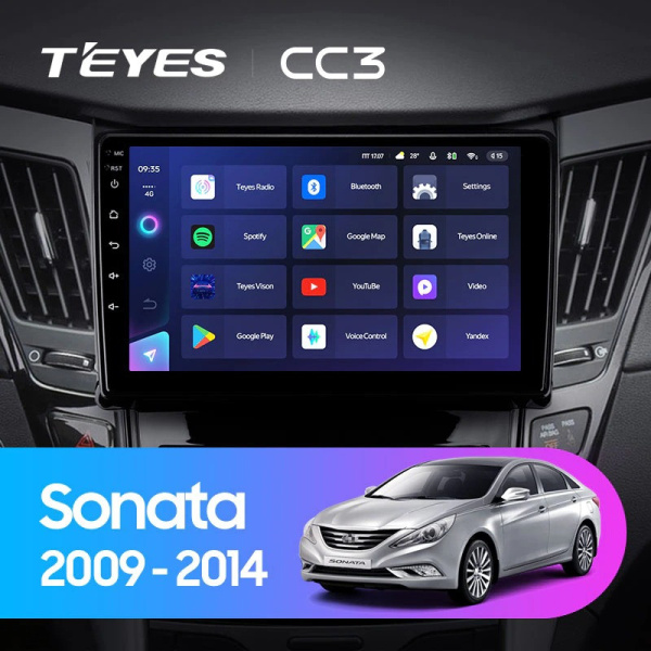 Автомагнитола Teyes CC3 4/32Gb Hyundai Sonata 6 YF Тип-A