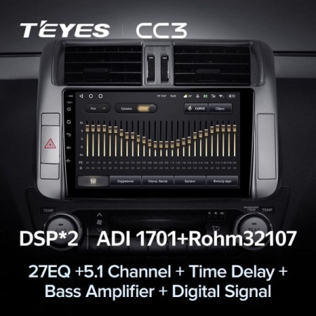 Автомагнитола Teyes CC3 4/32Gb Toyota Land Cruiser Prado Тип-B
