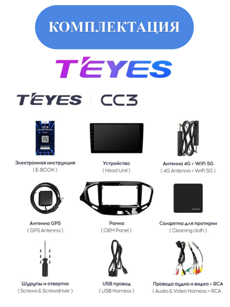 Автомагнитола Teyes CC3 4/32Gb Lada Vesta