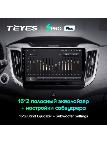 Автомагнитола Teyes SPRO Plus 4/32Gb Hyundai Creta 1 / IX25 9 дюймов