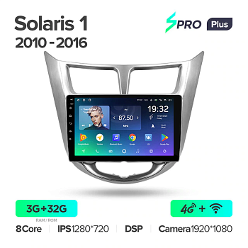 Автомагнитола Teyes SPRO Plus 4/32Gb Hyundai Solaris 1