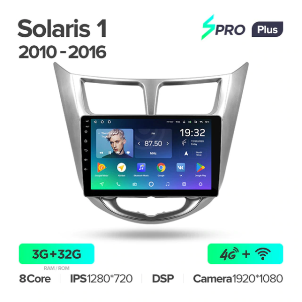 Автомагнитола Teyes SPRO Plus 4/32Gb Hyundai Solaris 1