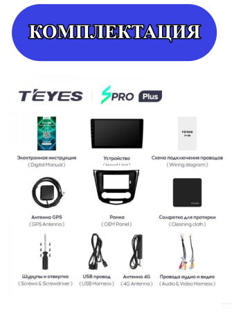Автомагнитола Teyes SPRO Plus 4/32Gb Nissan X-Trail / Qashqai Тип-A