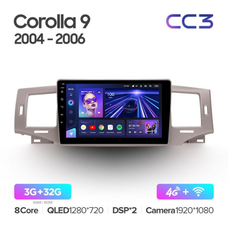 Автомагнитола Teyes CC3 4/32Gb Toyota Corolla 9