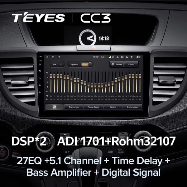 Автомагнитола Teyes CC3 4/32Gb Honda CR-V 4 RM RE Тип-B