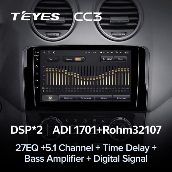 Автомагнитола Teyes CC3 4/32Gb Mercedes Benz ML-Class (W164)