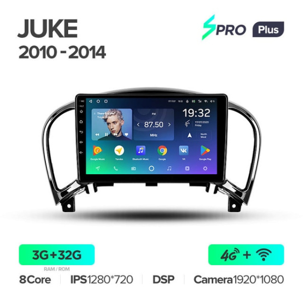Автомагнитола Teyes SPRO Plus 4/32Gb Nissan Juke