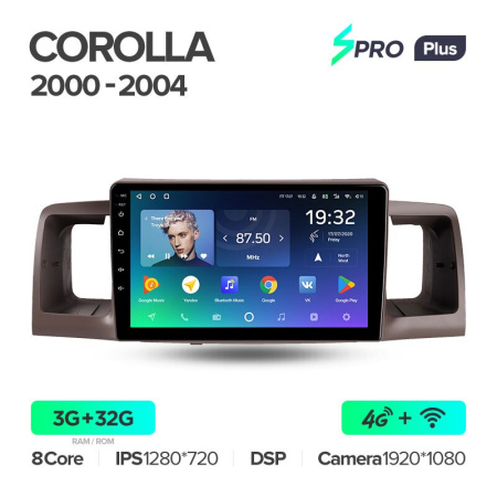 Автомагнитола Teyes SPRO Plus 4/32Gb Toyota Corolla
