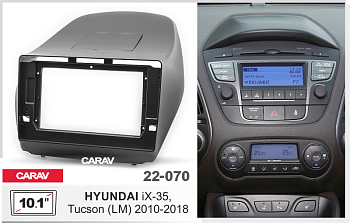 CARAV 22-070 | 10.1" переходная рамка Hyundai iX-35 2010-2015, Tucson 2009-2015