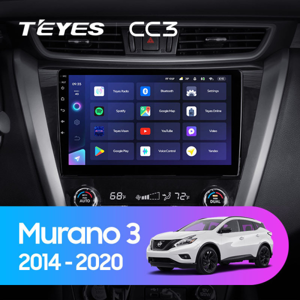 Автомагнитола Teyes CC3 4/32Gb Nissan Murano 3 Z52