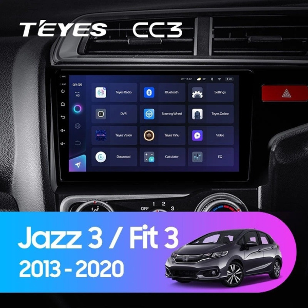 Автомагнитола Teyes CC3 4/32Gb Honda Fit / Jazz 3 Правый руль