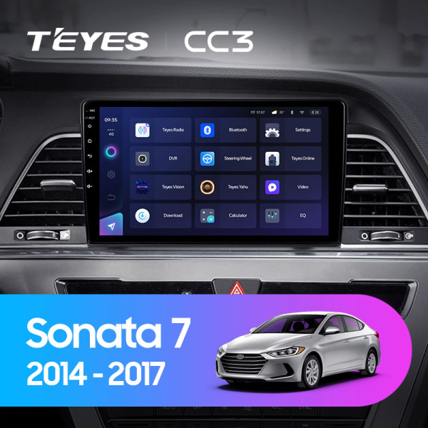 Автомагнитола Teyes CC3 4/32Gb Hyundai Sonata 7 LF Тип-B