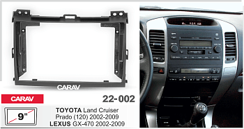 CARAV 22-002 | 9" переходная рамка Toyota Land Cruiser Prado (120) 2002-2009, Lexus GX 470 2002-2009