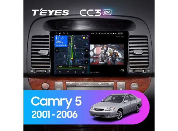 Автомагнитола Teyes CC3 2K 6/128Gb Toyota Camry 5 Тип-A