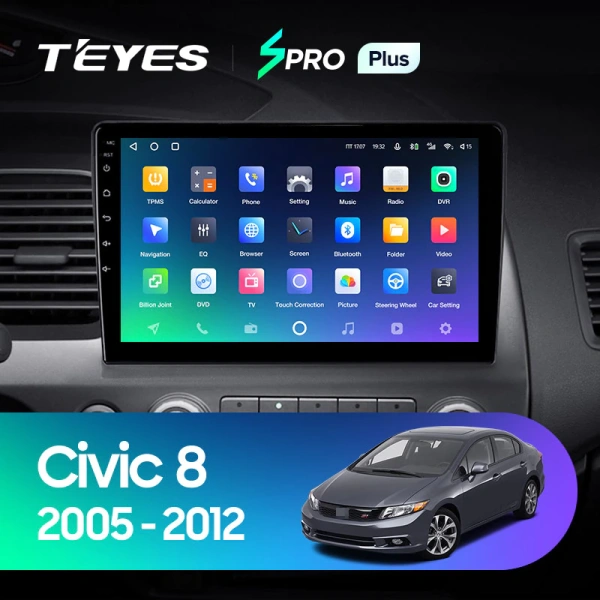 Автомагнитола Teyes SPRO Plus 4/32Gb Honda Civic 8 Тип-L 10.1 дюймов