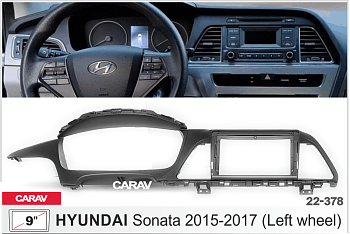 CARAV 22-378 | 9" переходная рамка Hyundai Sonata 2014-2017
