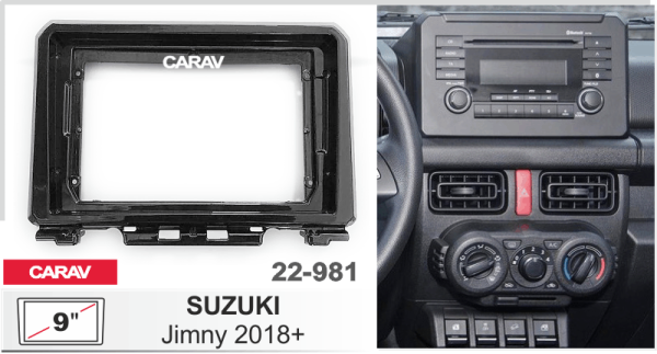 CARAV 22-981 | 9" переходная рамка Suzuki Jimny 2018+