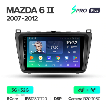 Автомагнитола Teyes SPRO Plus 4/32Gb Mazda 6 II