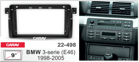 CARAV 22-498 | 9" переходная рамка BMW 3-Series (E46) 1998-2007