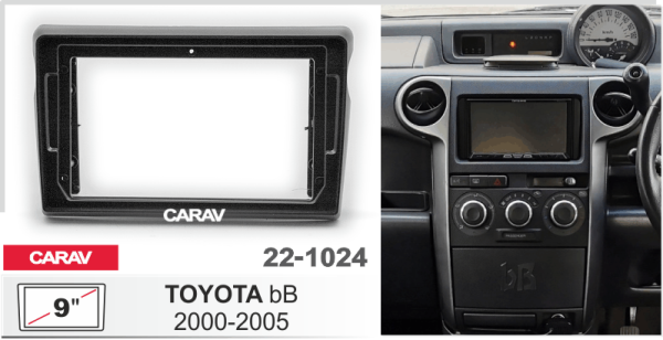CARAV 22-1024 | 9" переходная рамка Toyota bB 2000-2005