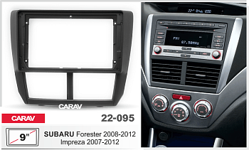 CARAV 22-095 | 9" переходная рамка Subaru Forester 2007-2013, Impreza 2007-2011