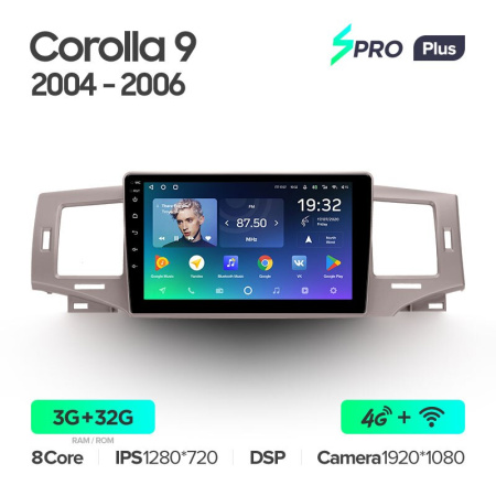 Автомагнитола Teyes SPRO Plus 4/32Gb Toyota Corolla 9 2004-2006