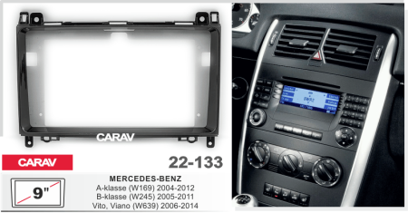 CARAV 22-133 | 9" переходная рамка Mercedes-Benz A-klasse (W169) 04-12, В-klasse (W245) 05-11, Vito, Viano 03-14
