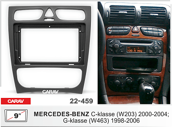 CARAV 22-459 | 9" переходная рамка Mercedes-Benz C-klasse (W203) 00-08, CLK-klasse (W209) 02-10, Viano (W639) 03-14, Vito (W639) 03-14