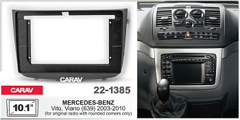 CARAV 22-1385 | 10.1" переходная рамка Mercedes-Benz Vito, Viano (639) 2003-2014