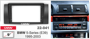 CARAV 22-041 | 9" переходная рамка BMW 5-Series (E39) 1995-2004, X5 (E53) 1999-2006
