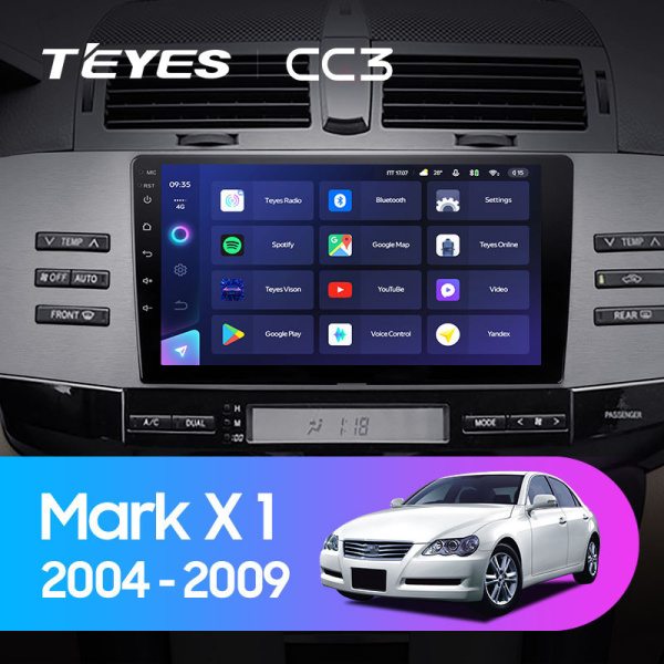Автомагнитола Teyes CC3 4/32Gb Toyota Mark X 1 X120