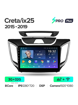 Автомагнитола Teyes SPRO Plus 4/32Gb Hyundai Creta 1 / IX25 9 дюймов