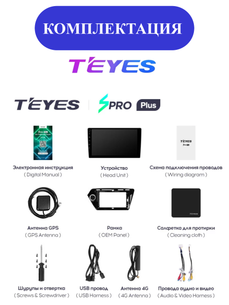 Автомагнитола Teyes SPRO Plus 4/32Gb Kia Rio 3