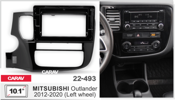 CARAV 22-493 | 10.1" переходная рамка Mitsubishi Outlander 2012+